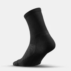 Quechua Hiking High Socks 2-Pack - 100 Black -Outdoor Adventure Shop mh 100 hiking high socks 2 pack 3