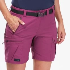Women's Hiking Shorts - MT 500 Purple -Outdoor Adventure Shop mt 500 hiking shorts women 10