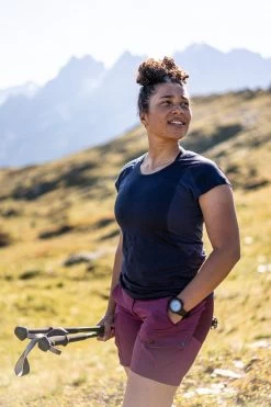 Women's Hiking Shorts - MT 500 Purple -Outdoor Adventure Shop mt 500 hiking shorts women 14