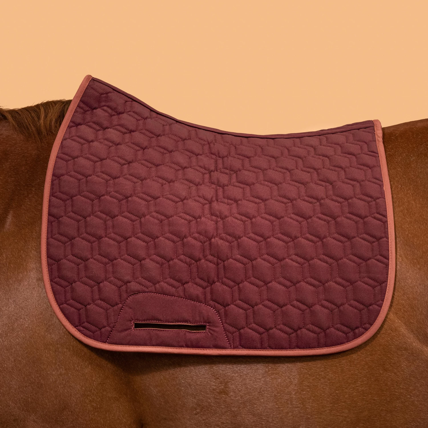 Reversible Horse And Pony Saddle Cloth 500 - Terracotta/Burgundy 9 Reversible Horse And Pony Saddle Cloth 500 - Terracotta/Burgundy - Image 7