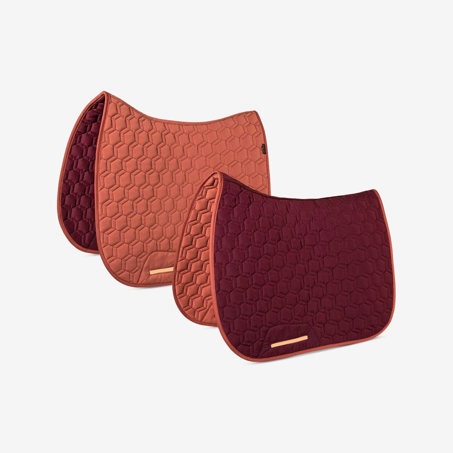 Reversible Horse And Pony Saddle Cloth 500 - Terracotta/Burgundy 3 Reversible Horse And Pony Saddle Cloth 500 - Terracotta/Burgundy
