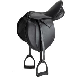 Schooling 17½" Fully-Fitted Horseback Riding All-Purpose Leather Saddle - Black -Outdoor Adventure Shop schooling 17 fully fitted horseback riding all purpose leather saddle black 9