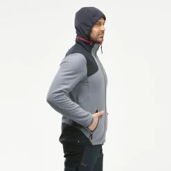 Quechua Men’s Hiking Fleece Jacket - SH 500 Grey -Outdoor Adventure Shop sh 500 x warm fleece jacket men 5