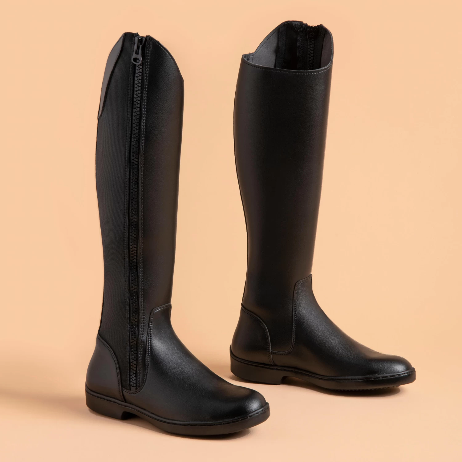 Synthetic Horse Riding Jodhpur Boots - 500 Black 3 Synthetic Horse Riding Jodhpur Boots - 500 Black