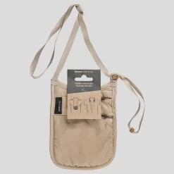 Travel RFID Neck Pouch - Beige -Outdoor Adventure Shop travel rfid neck pouch beige 2