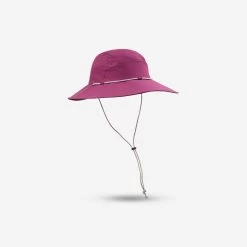 Trek 500 Mountain Trekking Anti-UV Hat Purple - Women's