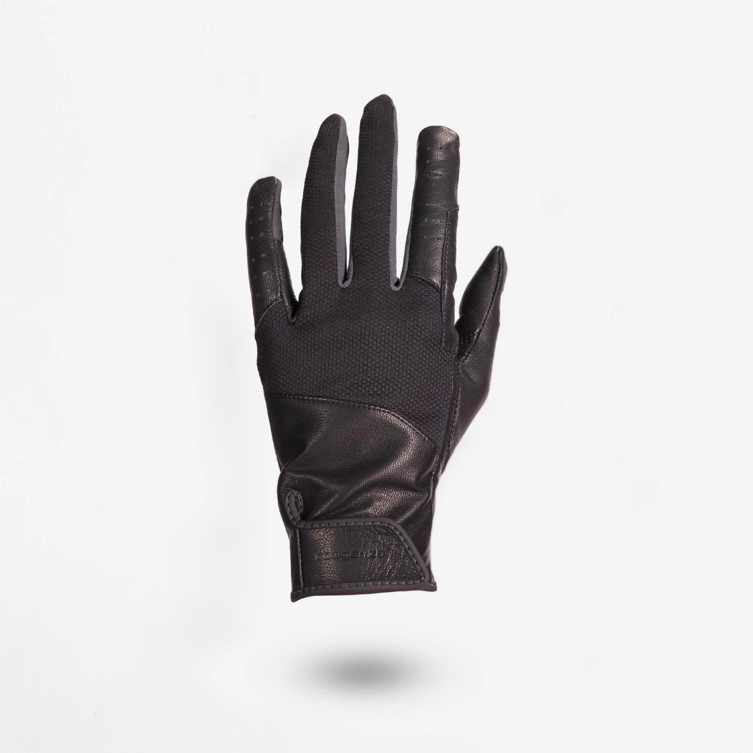 Women's Horse Riding Leather Gloves 960 - Black 3 Women's Horse Riding Leather Gloves 960 - Black