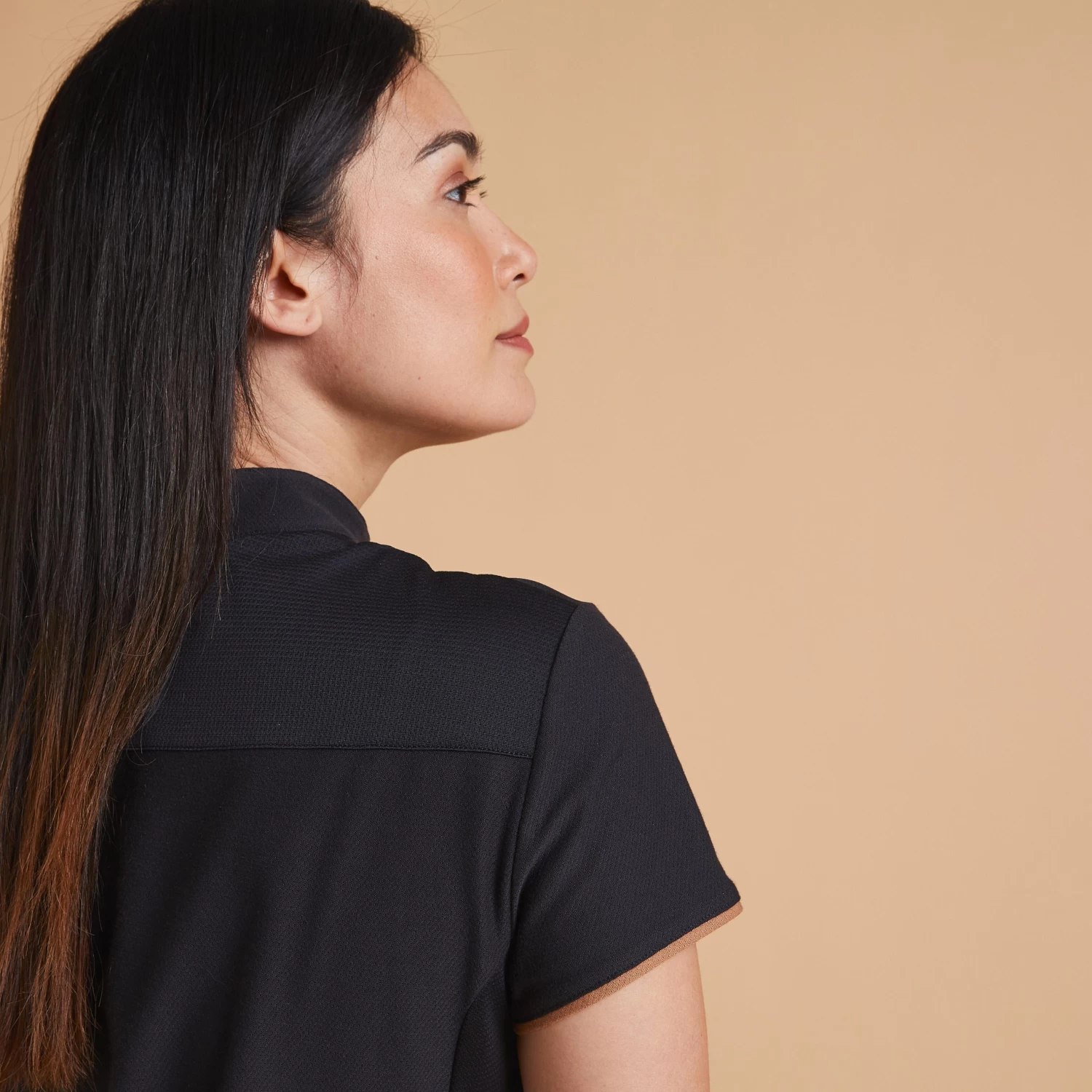 Women's Horse Riding Short-Sleeved Polo Shirt - 500 Black 8 Women's Horse Riding Short-Sleeved Polo Shirt - 500 Black - Image 6