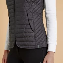 Women's Sleeveless Horse Riding Down Jacket - 100 Black -Outdoor Adventure Shop women s sleeveless horse riding padded vest 100 black 4