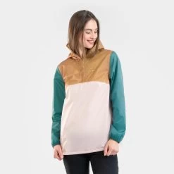 Quechua Women’s Hiking Waterproof Jacket - Raincut White/Blue -Outdoor Adventure Shop womens hiking jacket raincut tricolour 3