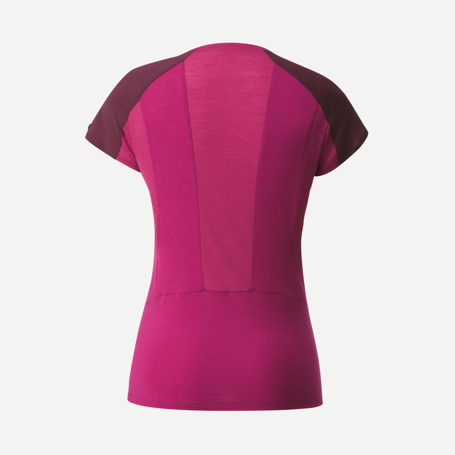 Women’s Hiking Merino Wool T-Shirt - MT 500 Purple 4 Women’s Hiking Merino Wool T-Shirt - MT 500 Purple - Image 2