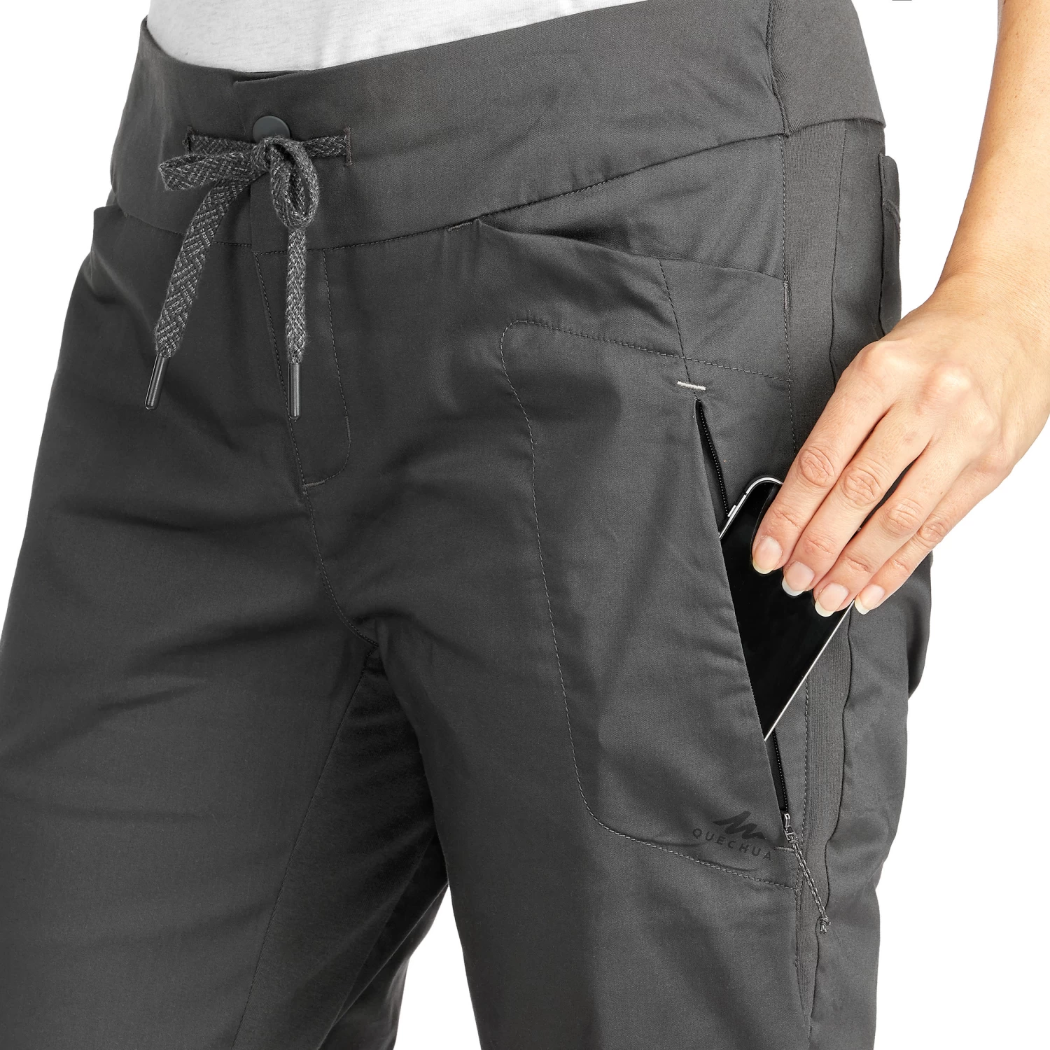 Quechua Women’s Hiking Pants - NH 500 Grey 6 Quechua Women’s Hiking Pants - NH 500 Grey - Image 4