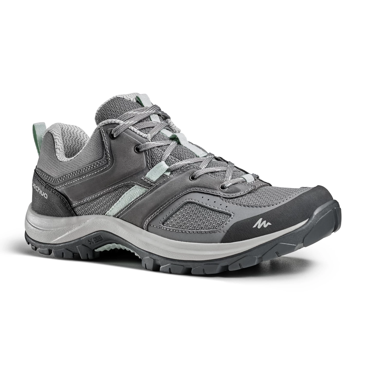 Quechua Women’s Hiking Shoes – MH 100 Grey/Green 3 Quechua Women’s Hiking Shoes – MH 100 Grey/Green