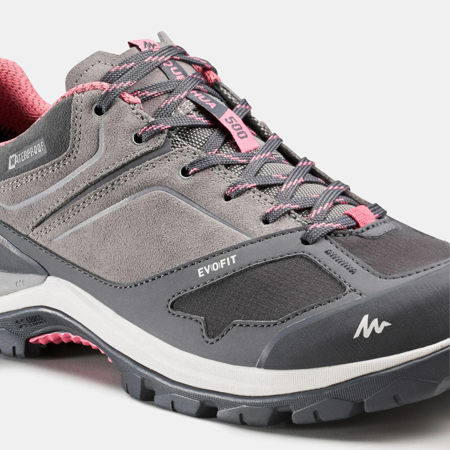 Quechua Women’s Hiking Shoes – MH 500 Pink/Grey 8 Quechua Women’s Hiking Shoes – MH 500 Pink/Grey - Image 6
