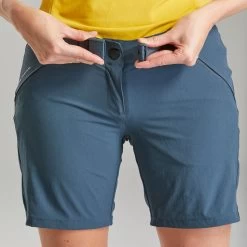 Quechua Women’s Hiking Shorts - MH 500 Blue/Grey -Outdoor Adventure Shop womens hiking shorts mh 500 blue grey 3