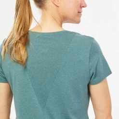 Quechua Women’s Hiking T-Shirt - NH 500 Green -Outdoor Adventure Shop womens hiking t shirt nh 500 green 5