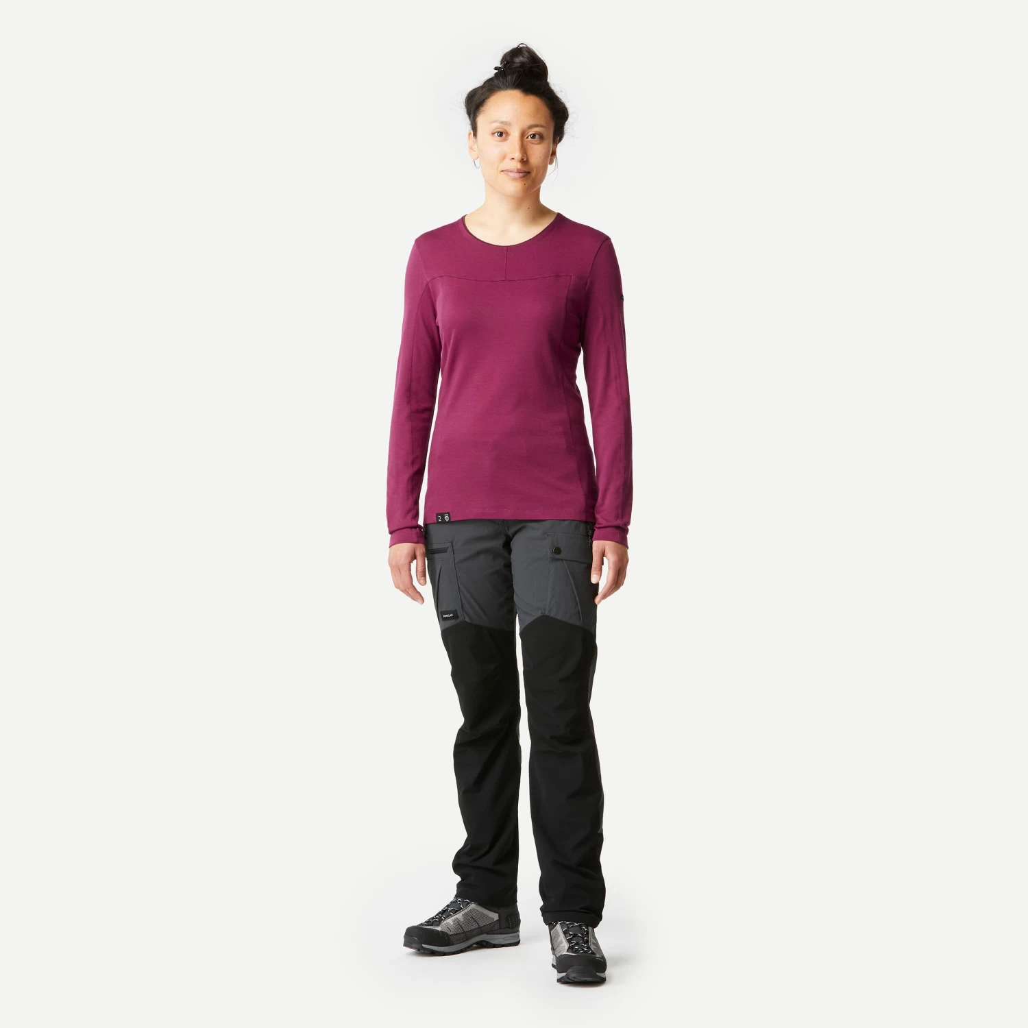 Women’s Merino Hiking T- Shirt - MT 500 Red 7 Women’s Merino Hiking T- Shirt - MT 500 Red - Image 5